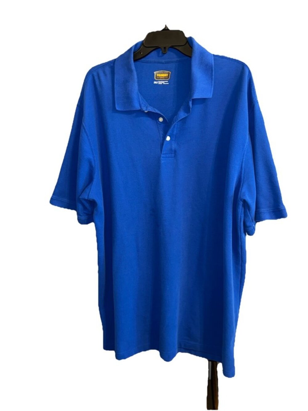The Foundry Supply Co Polo Shirt Men's 2XLT Blue Quick Dry Easy Care Blue